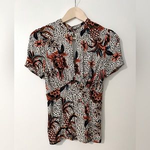 Free People Fall Leopard Top